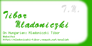 tibor mladoniczki business card